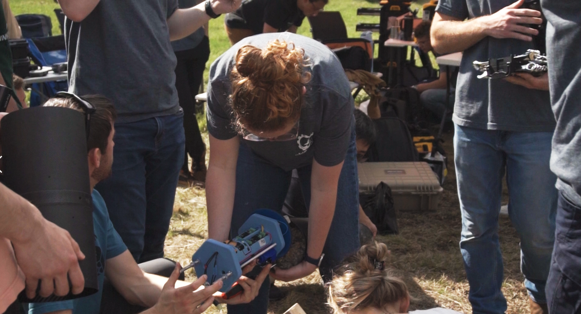 Team prepping to launch.